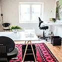 Kontoret på kontorhotel Værftet i Køge med god udsigt og hyggelig atmosfære